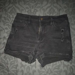 Black Jean Shorts